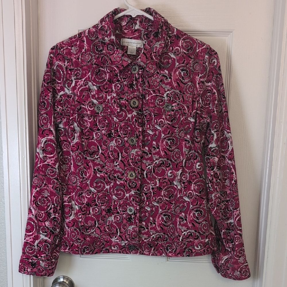 Christopher & Banks Pink Patterned Jacket - Picture 1 of 12